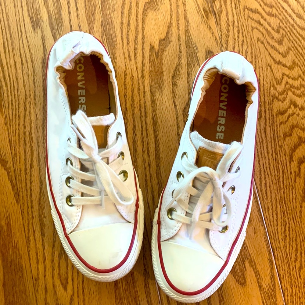 Classic White Suede Shoreline Converse - Picture 2 of 5